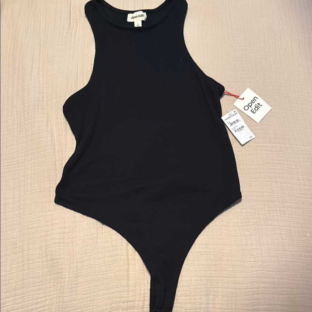 Open Edit Black Women's Bodysuit